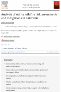 Analysis of Utility Wildfire Risk Assessments and Mitigations in California